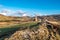 Aerial view of standing stone in Glencolumbkille in County Donegal, Republic of Irleand