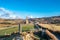 Aerial view of standing stone in Glencolumbkille in County Donegal, Republic of Irleand