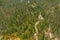 Aerial View of Stanley Lake Creek and surrounding forest