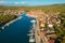 Aerial view of Stari Grad town on Hvar island