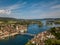 Aerial view of Stein-Am-Rhein medieval city