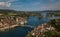 Aerial view of Stein-Am-Rhein medieval city