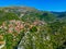 Aerial view of Stemnitsa village at Greece