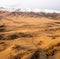 Aerial view of steppe landscapes and fields