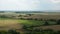 Aerial view of steppe near river Don in Russia. Beautiful summer landscape