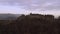 Aerial view of Stirling Castle on top of the rocky hill in central Scotland