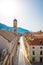 Aerial view of Stradun main street, Dubrovnik old city. Sunny day morning