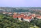 Aerial view of Strahov monastery in Prague, Czech Republic