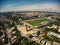 aerial view of Strahov Stadium in Prague