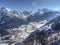 Aerial view of the Stubai Valley, Austrian Tyrol