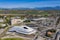 Aerial view of the Student Services Building of Cal Poly Pomona campus