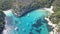 Aerial view of a stunning beach in Menorca