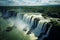 Aerial view of the stunning Iguazu Falls a