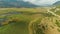 Aerial view of Stymphalia lake, Corinthia, Peloponnese, southern Greece