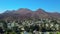 Aerial view of a suburban neighborhood whit mountain. move drone panoram. California . Drone