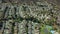 Aerial view of a suburban neighborhood whit mountain. move drone panoram. California. Top view