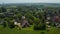 Aerial view of suburbs peaceful residential neighborhoods area in Brodten, Germany, day