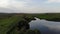 Aerial view of summer rural landscape