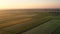 Aerial view of  sun rising sky over agriculture field
