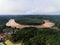 Aerial view of sungai kelantan river