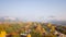 Aerial view. Sunrise Autumn at Nami island ,Seoul Korea