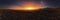 Aerial view of a sunset in Arequipa city with Chachani volcano as background, Peru