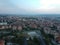 Aerial view of sunset in Kragujevac - Serbia