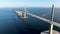 Aerial view of Sunshine Skyway Bridge, Tampa Bay