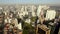 Aerial view of the super crowded, populated, and busy Sao Paulo city in the Brazil.