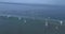 Aerial view of surfers at Balangan beach