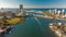 Aerial view of Surfers Paradise and Southport, Gold Coast, Australia