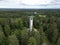 Aerial view of Suure Munamae observation tower in Estonia