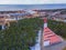 Aerial view of Sventoji resort on the coastline of Baltic sea in Lithuania