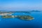 Aerial view of Sveta Katarina island near Rovinj, Croatia