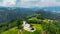 Aerial View of Sveti Jakob Hill with a Church on Top. Slovenia, Europe