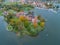 Aerial view of Swedish 16 th century Gripsholm castle located in Mariefred Sodermanland