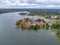 Aerial view of Swedish 16 th century Gripsholm castle located in Mariefred Sodermanland