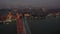 Aerial view on the Swietokrzyski bridge over the Vistula river. Warsaw, Poland