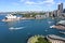Aerial view of Sydney Circular Quay in Sydney New South Wales Au