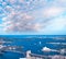 Aerial view of Sydney Harbor Bridge, city symbol, Australia