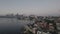 Aerial view of Sydney harbor with sailing ships and beautiful cityscape