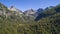 Aerial view of the Tagua Tagua park, native forest and mountains