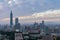 Aerial view of the Taipei 101 and cityscape from Xiangshan