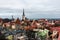 Aerial view of Tallinn old town