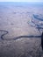 Aerial view of Tama River in the winter morning