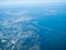 Aerial view of tampa bay bridge