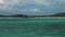 Aerial view of Tanjung Aan beach lagoon and south shore of Lombok, Indonesia