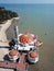 Aerial view Tanjung Bungah floating mosque.