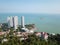 Aerial view Tanjung Bungah Hotel, condo beside the sea.
