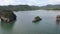 Aerial view of the Tanjung Rhu Beach rocks at the Malaysian island Langkawi